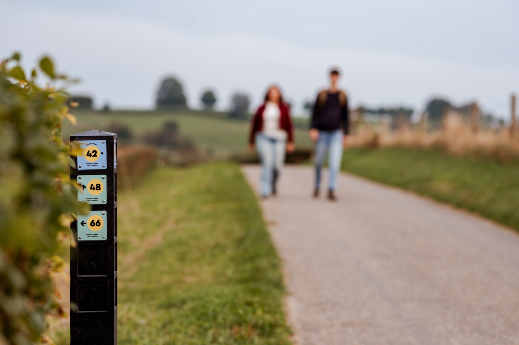 Knopen lopen wandel route Zuid limburg